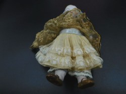 BISQUE DOLL BLUE BOWS A